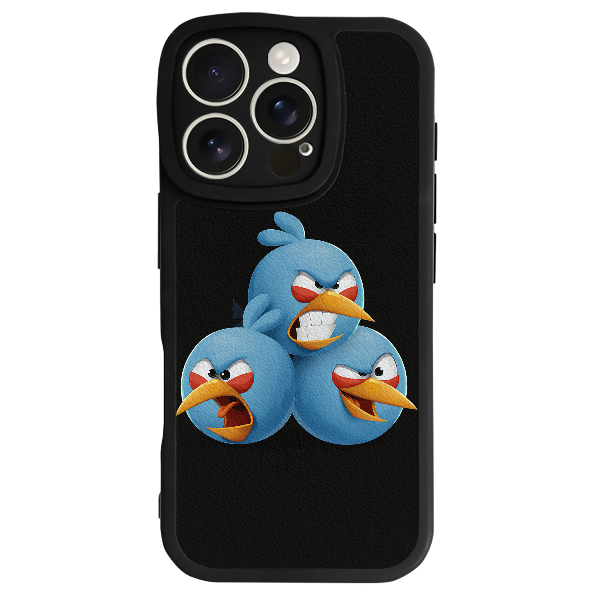 （画像用） Angry Birds アングリーバード 【iPhone 16シリーズ対応】シリコンスマホケース（レザー調） 材質：シリコン